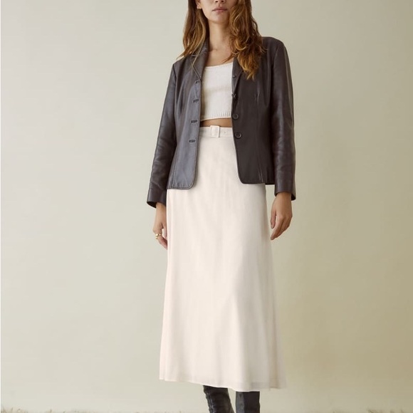 1HR SALE ⚡Reformation Falcon Skirt (Cream)